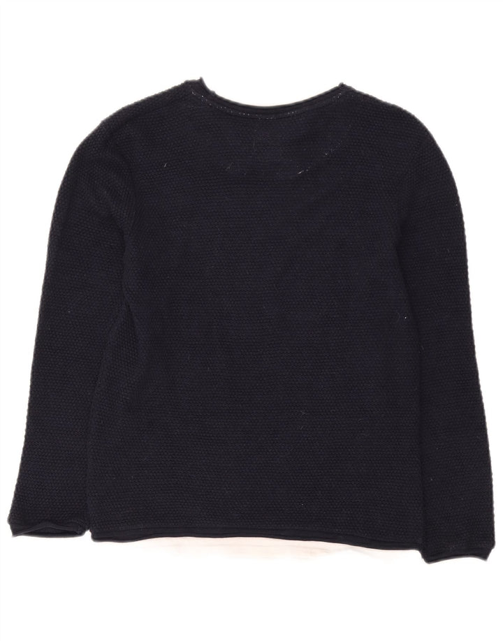 Zara Suéter masculino com gola redonda médio azul marinho