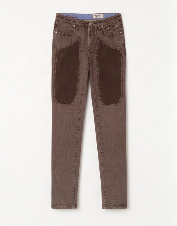 Jeckerson Womens Skinny Jeans W26 L32 Brown Cotton