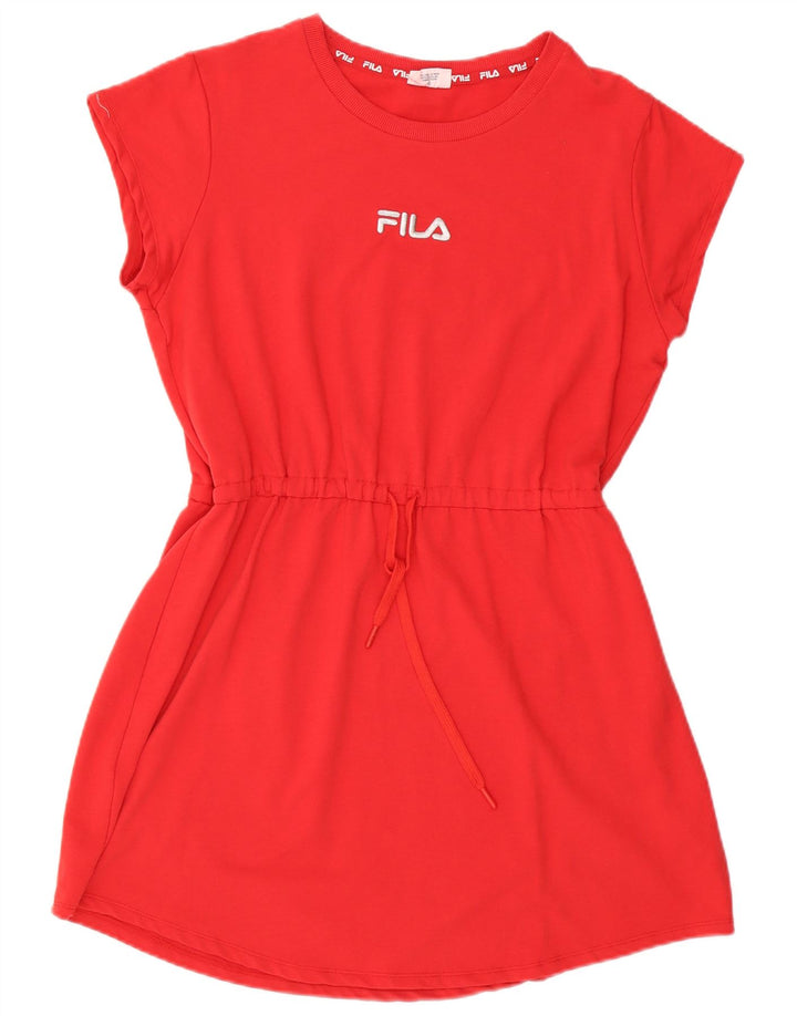 Fila Vestido Feminino Gráfico Básico UK 18 XL Algodão Vermelho