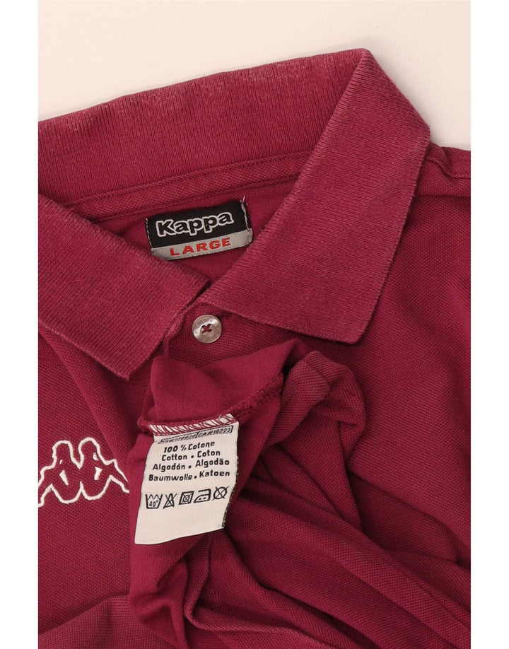 Camisa polo masculina Kappa grande algodão Borgonha