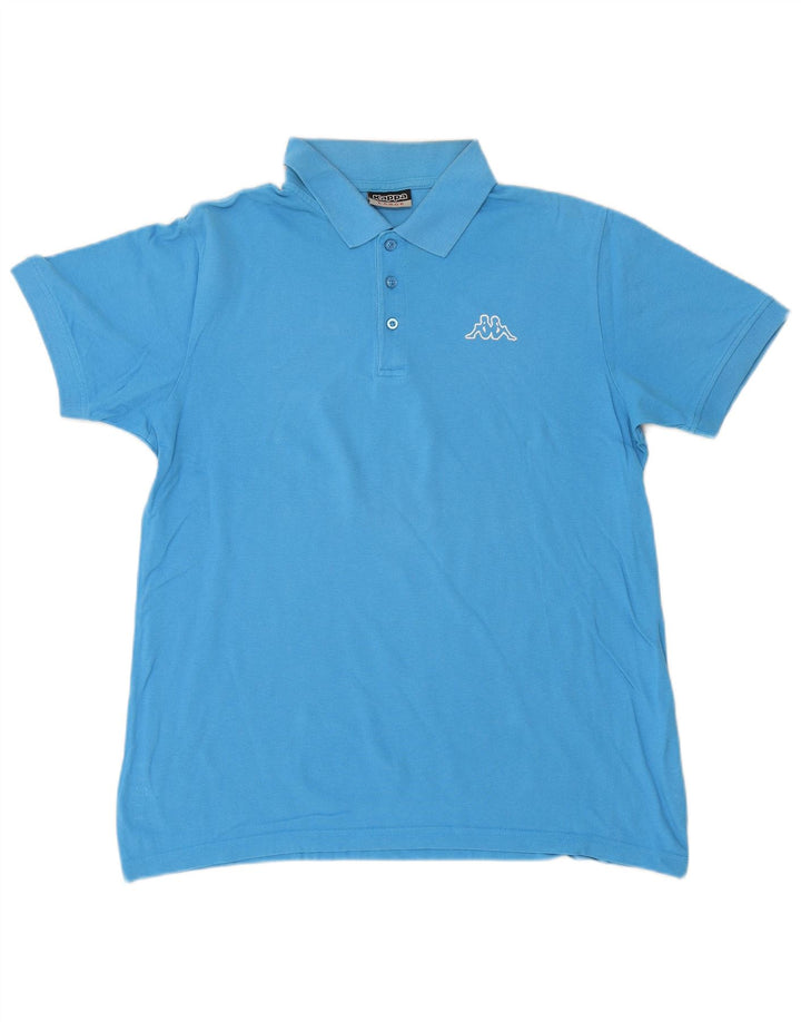 Camisa polo masculina KAPPA grande algodão azul