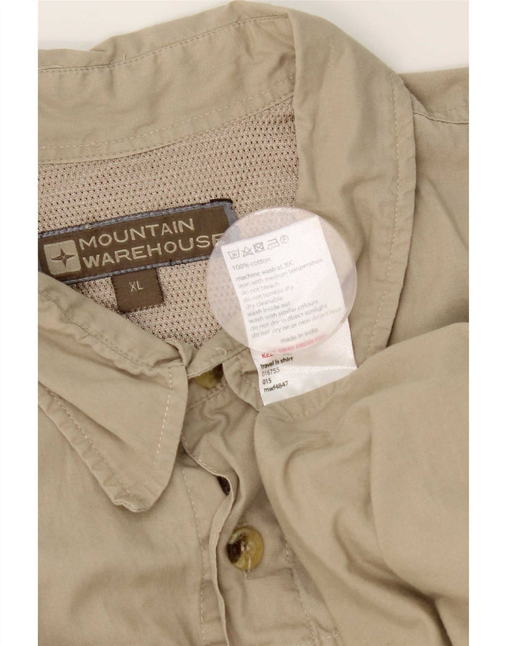 Camisa masculina Mountain Warehouse XL algodão bege