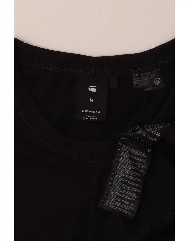 Camiseta gráfica masculina G-Star Top médio algodão preto