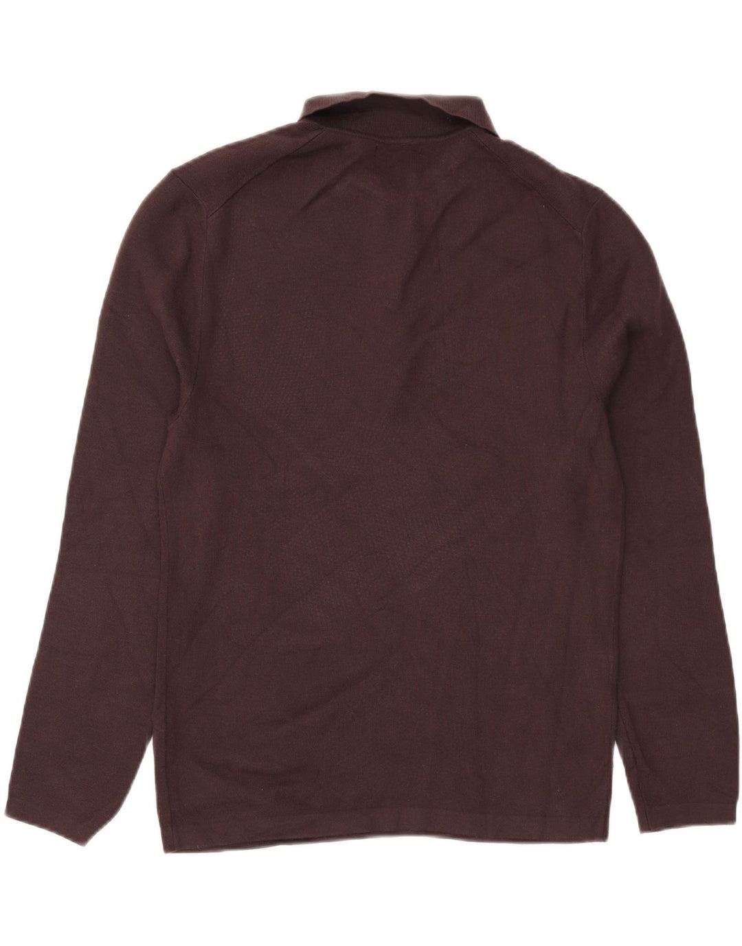 Zara Suéter masculino com gola polo grande marrom