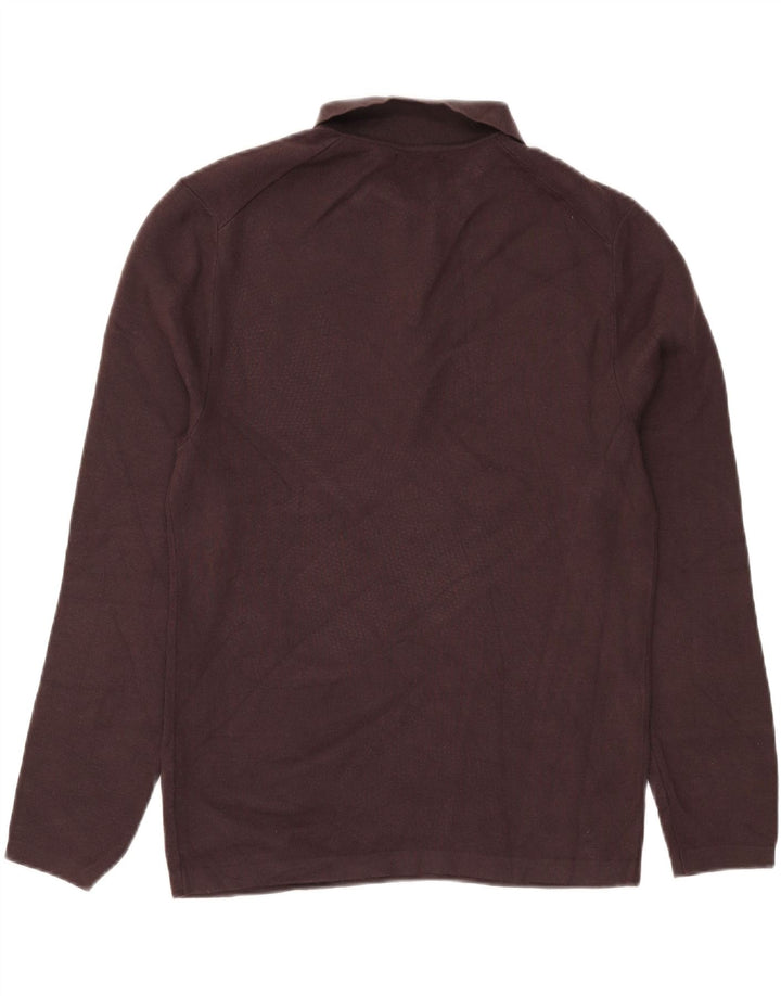 Zara Suéter masculino com gola polo grande marrom