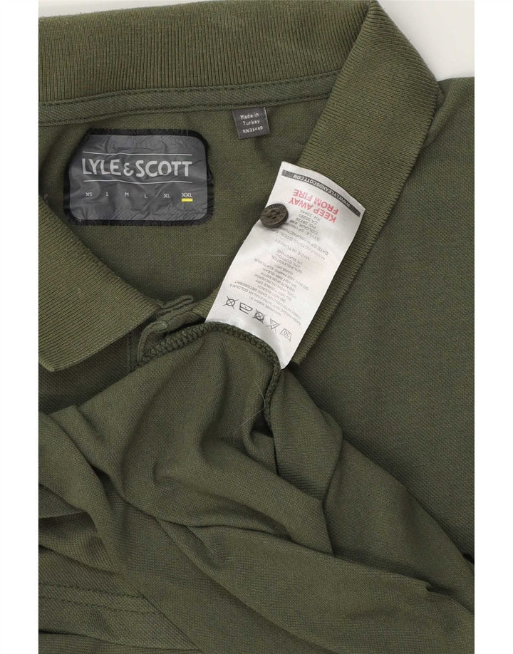 Camisa polo masculina Lyle & Scott 2XL algodão verde