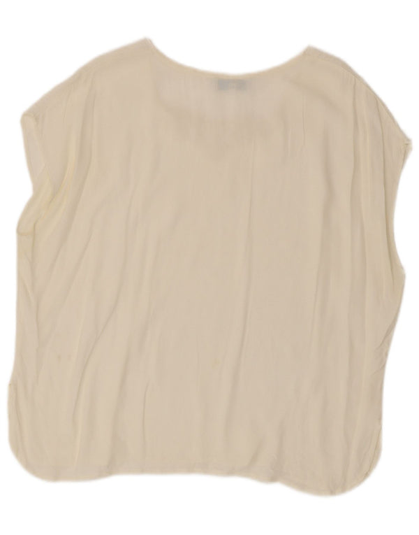Blusa feminina Fiori di Chiara Top IT 50 XL branco floral acetato