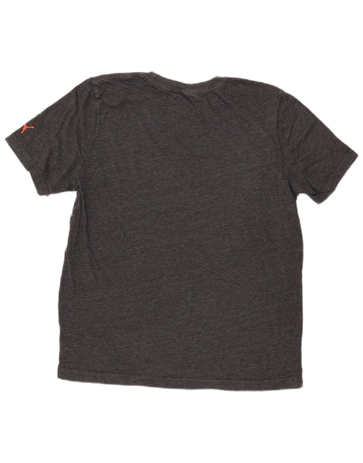 Camiseta masculina PUMA Graphic cinza médio manchado