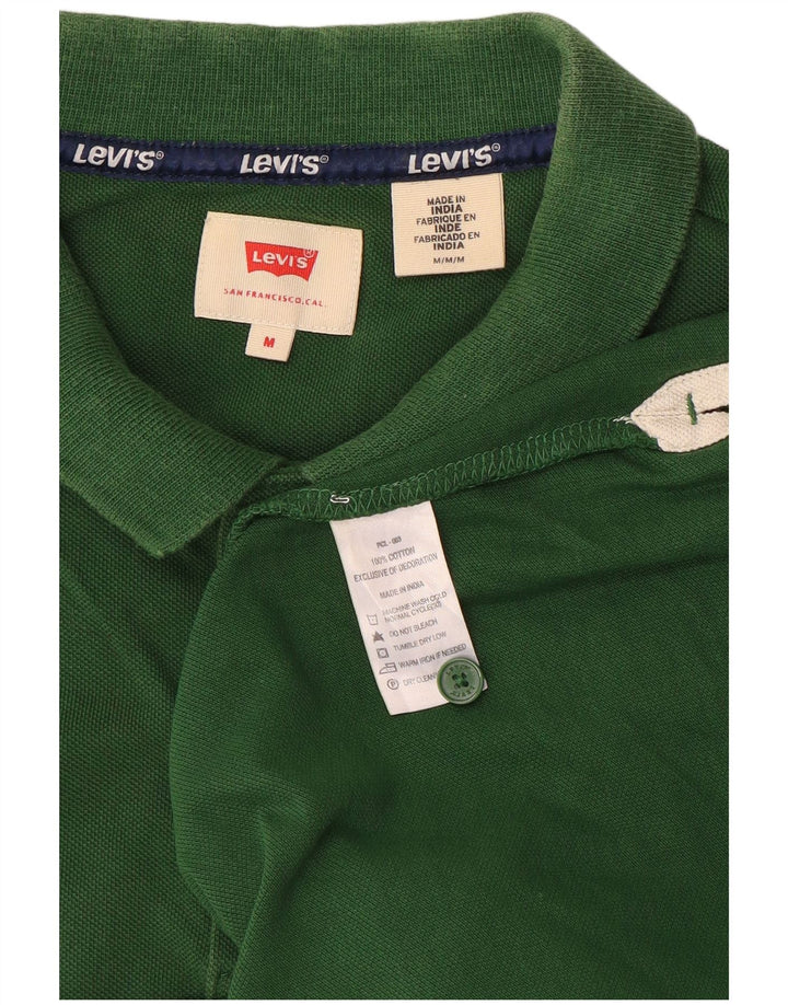 Camisa polo masculina Levi's de algodão verde médio