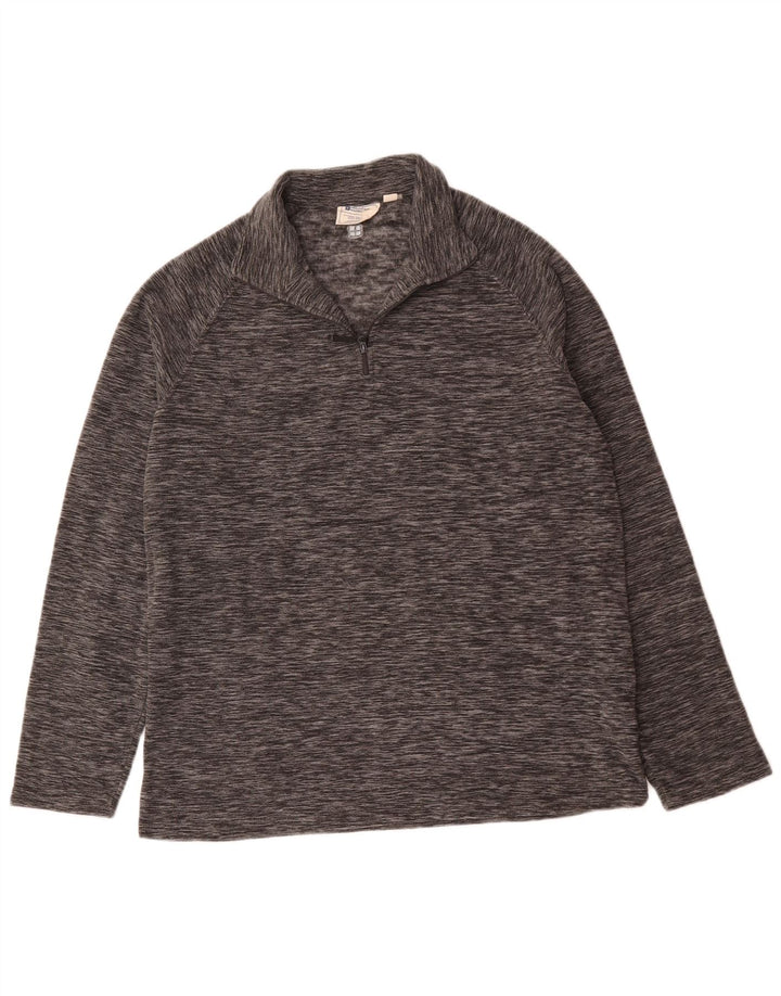 Mountain Warehouse Mens Zip Neck Fleece Jumper Grande Poliéster manchado cinza