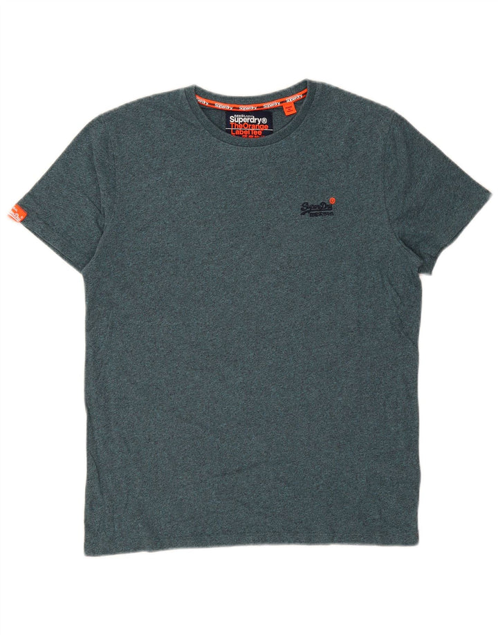 Camiseta masculina SUPERDRY Top médio algodão verde