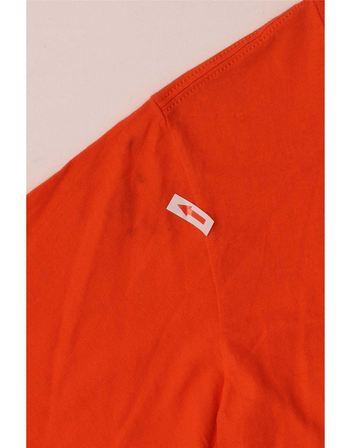 Adidas Mens Graphic T-Shirt Top Médio Algodão Laranja