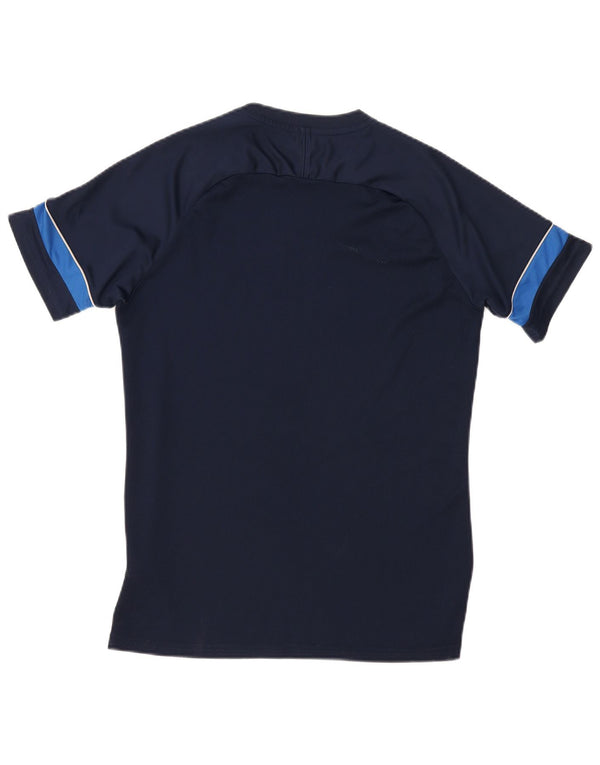 Camiseta Nike Masculina Dri Fit Top Médio Azul Marinho Colourblock Poliéster
