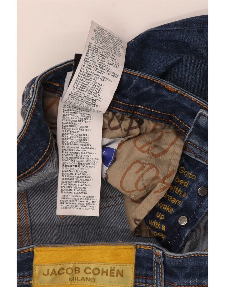 Jacob Cohen Jeans recortados masculinos W34 L25 algodão azul