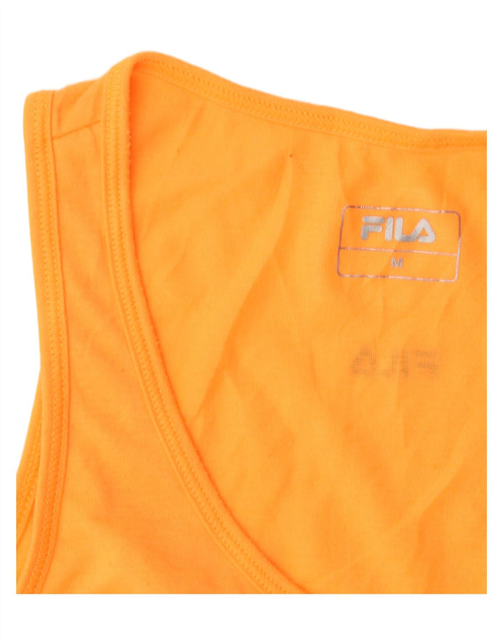 Fila Womens Vest Top UK 12 Médio Laranja