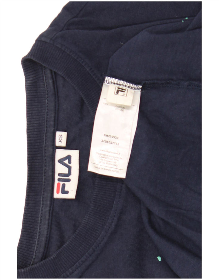 Camiseta masculina Fila Graphic XS azul marinho