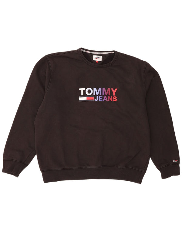 Tommy Hilfiger moletom gráfico masculino jumper 2XL algodão preto