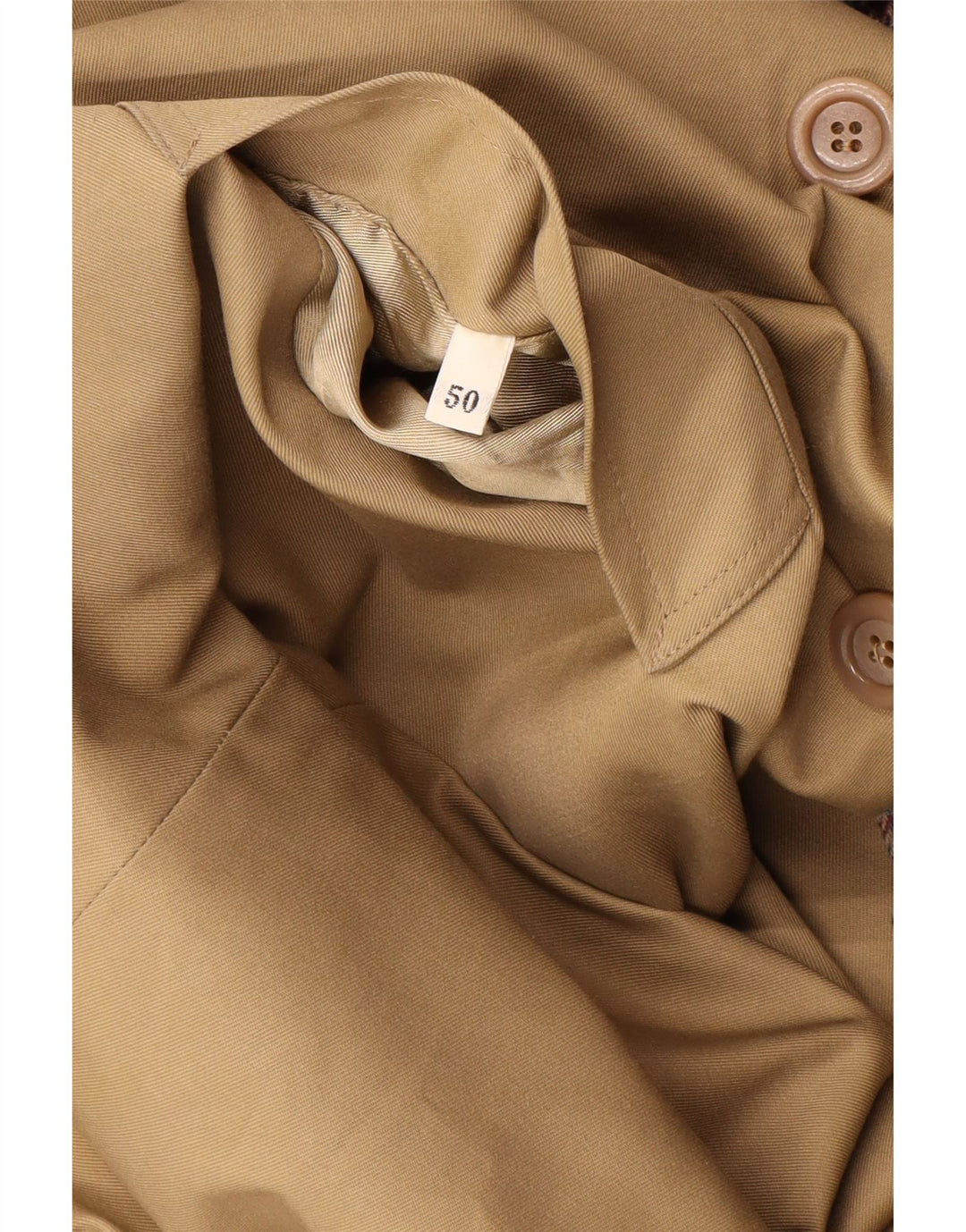 Sobretudo reversível feminino vintage IT 50 XL bege