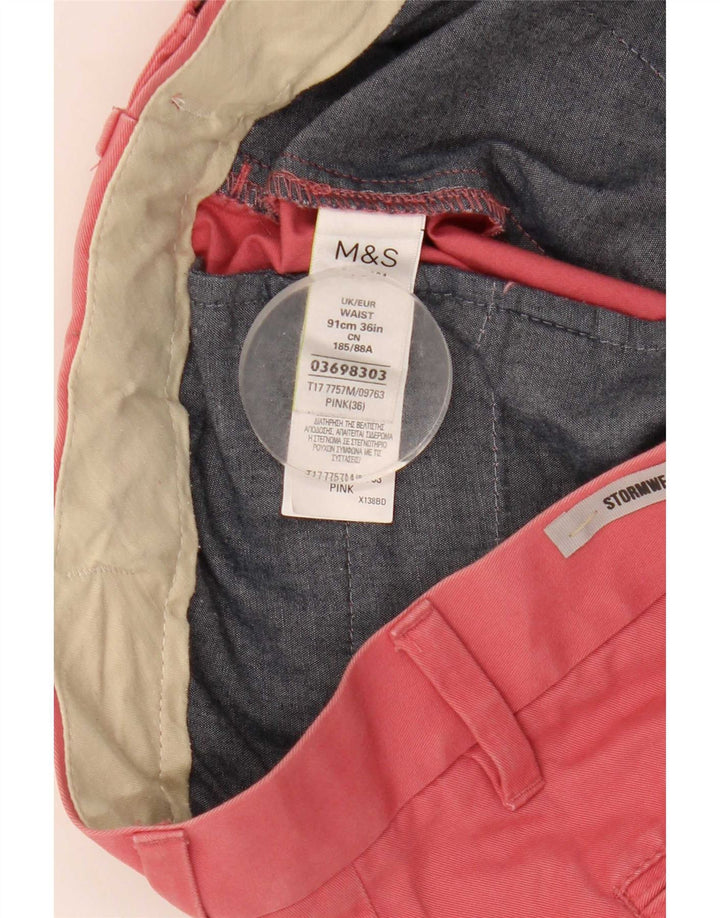 Shorts Chino masculino Marks & Spencer W36 grande algodão rosa