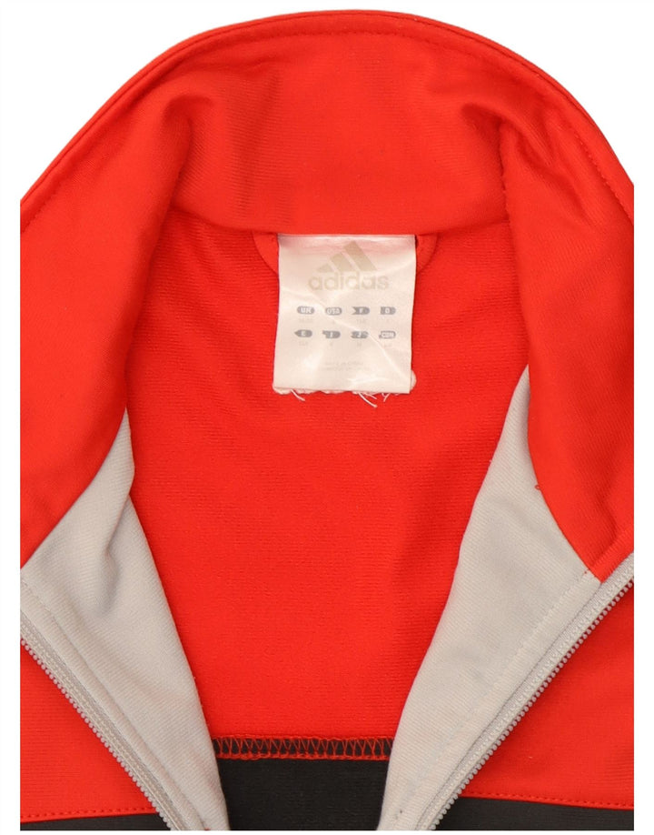 Adidas Mens Tracksuit Top Jacket UK 36/38 Pequeno Vermelho Colorblock Poliéster