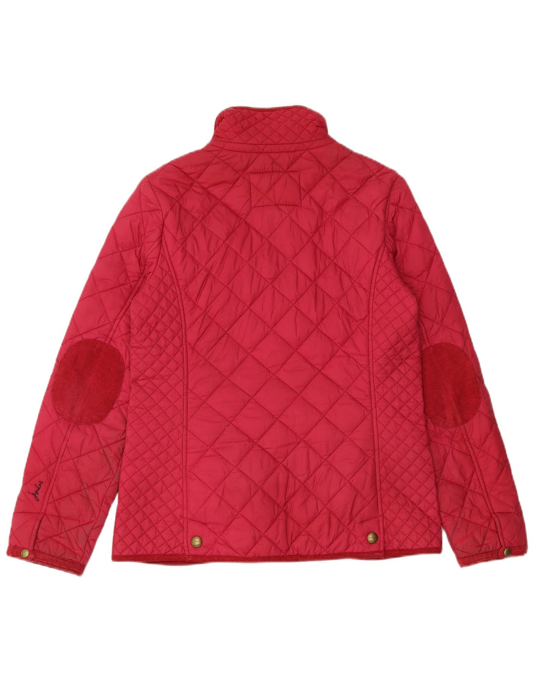 Jaqueta acolchoada feminina Joules UK 12 poliéster rosa médio