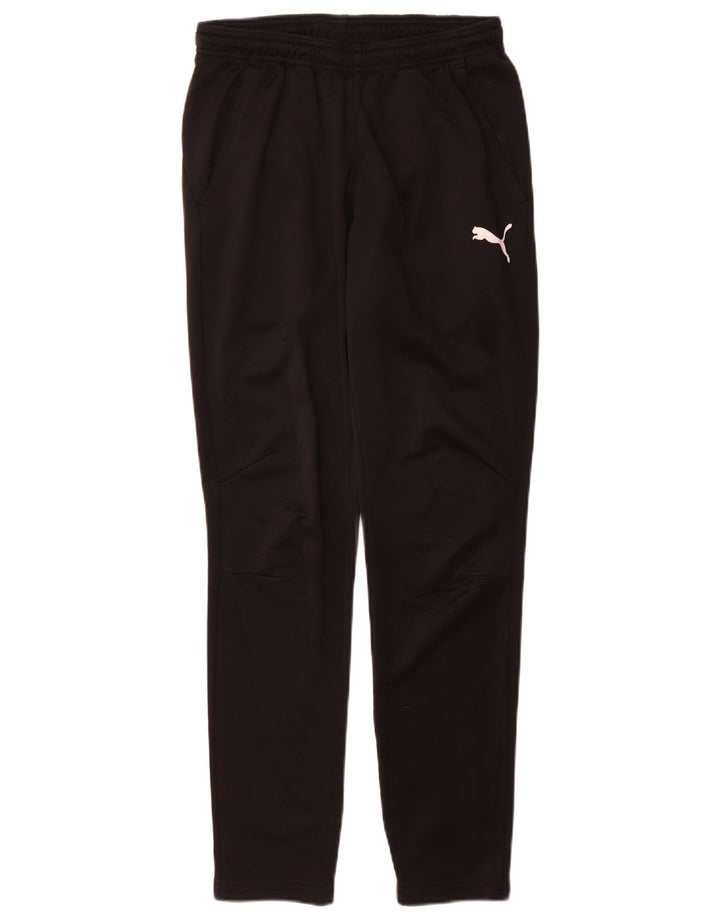 Calça de treino masculina Puma pequena preta poliéster