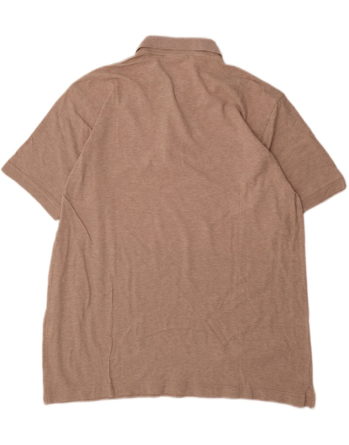 SERGIO TACCHINI Mens Polo Shirt IT 58 2XL Beige Cotton Vintage Sergio Tacchini and Second-Hand Sergio Tacchini from Messina Hembry 