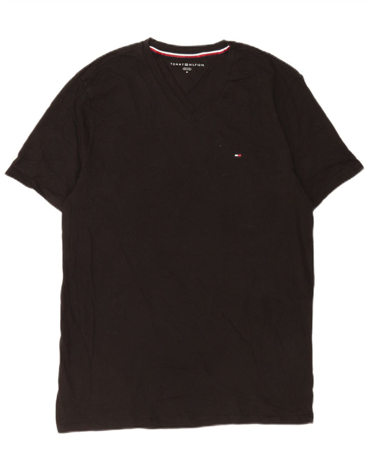 Camiseta masculina Tommy Hilfiger Top médio algodão preto