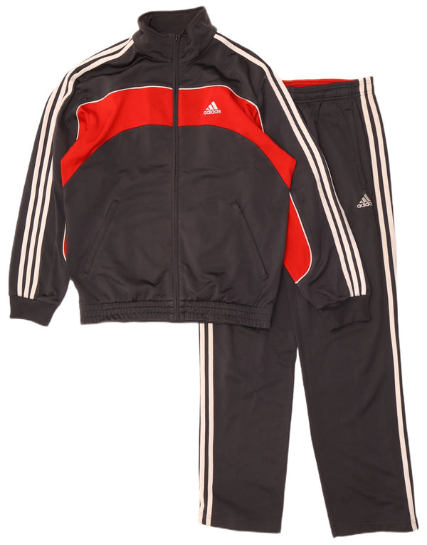 Adidas Mens Full Tracksuit UK 36/38 Pequeno Cinza Colourblock Poliéster