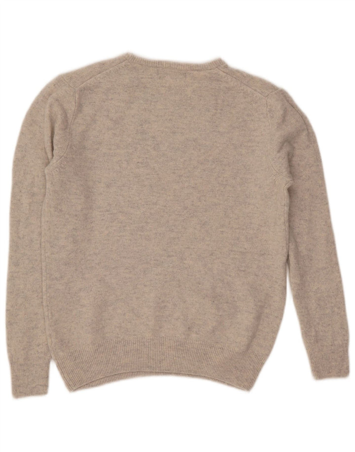 Suéter feminino Marks & Spencer com gola redonda Reino Unido 14 cinza médio manchado