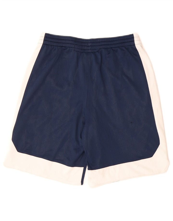 Shorts esportivos masculinos Adidas 13-14 anos XL azul marinho colorblock poliéster