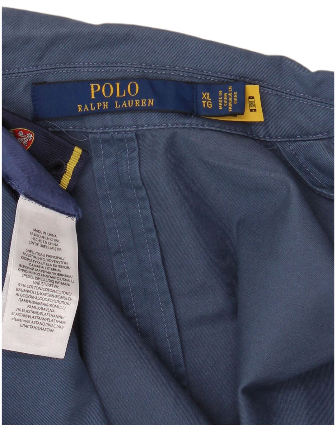 Jaqueta blazer masculina POLO RALPH LAUREN com 2 botões Reino Unido 42 XL azul marinho algodão