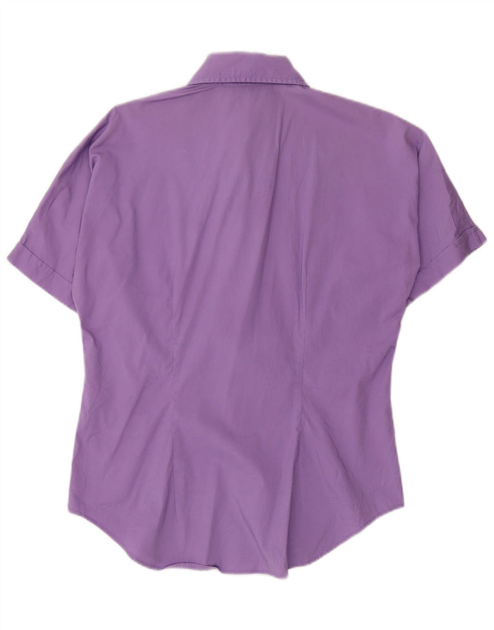 Ralph Lauren Camisa feminina de manga curta EUA 8 Médio Roxo