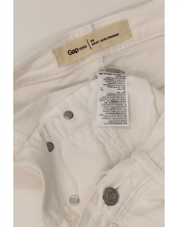 Jeans femininos Gap Slim W26 L26 algodão branco