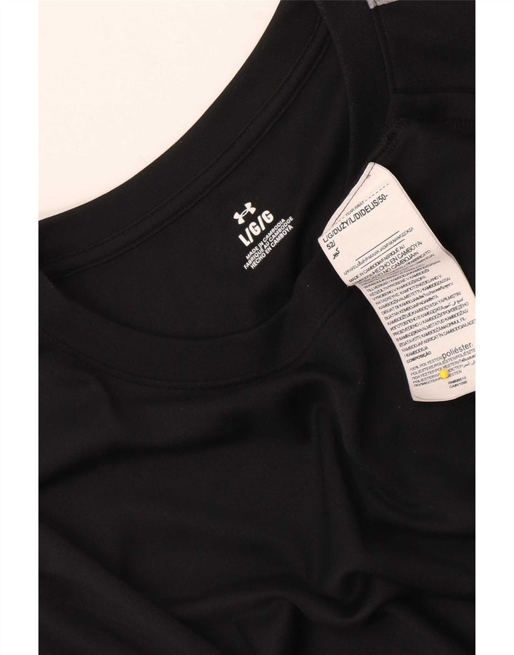 Camiseta masculina Under Armour grande poliéster colorblock preto