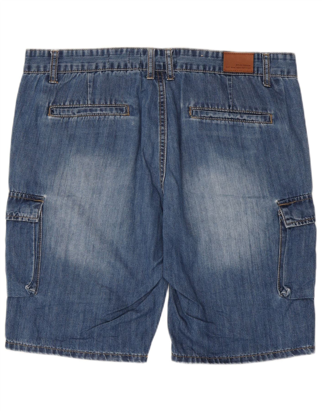 Shorts jeans cargo masculino Brugi W36 grande azul