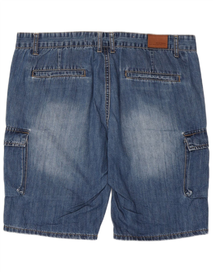 Shorts jeans cargo masculino Brugi W36 grande azul