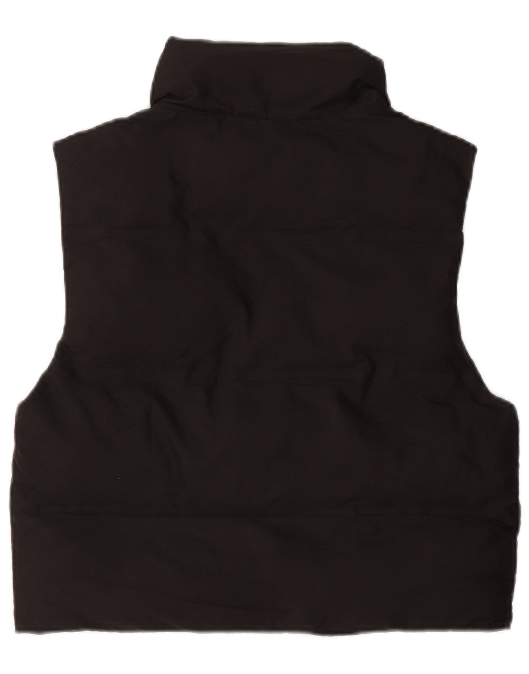 Zara Womens Oversized acolchoado Gilet UK 6 XS poliéster preto