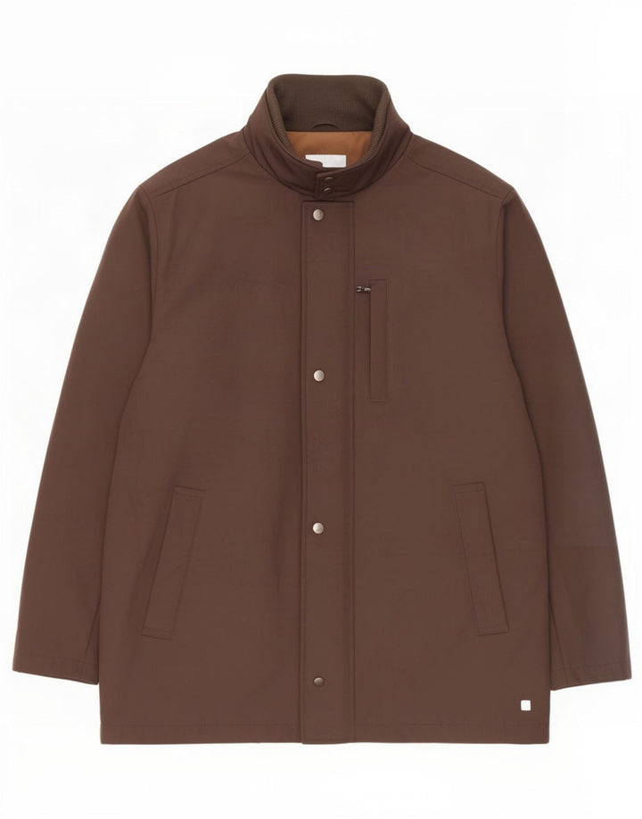 Jaqueta utilitária masculina Hugo Boss EU 58 3XL poliéster marrom