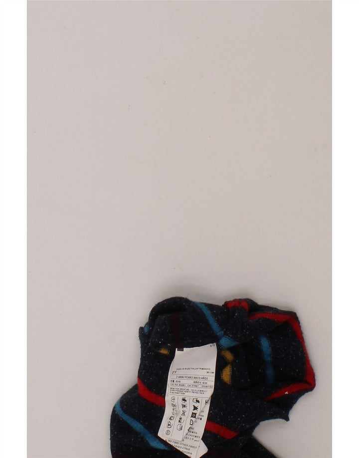 BENETTON Baby Boys V-Neck Jumper Sweater 18-24 Months Black Flecked Vintage Benetton and Second-Hand Benetton from Messina Hembry 