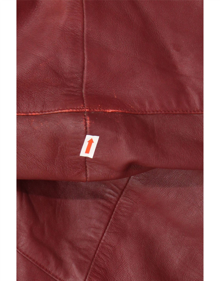 Casaco feminino de couro grande Barisal EU 48 2XL couro marrom