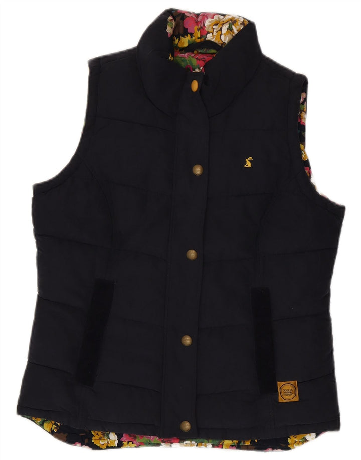Gilet feminino acolchoado Joules UK 12 poliéster azul marinho médio