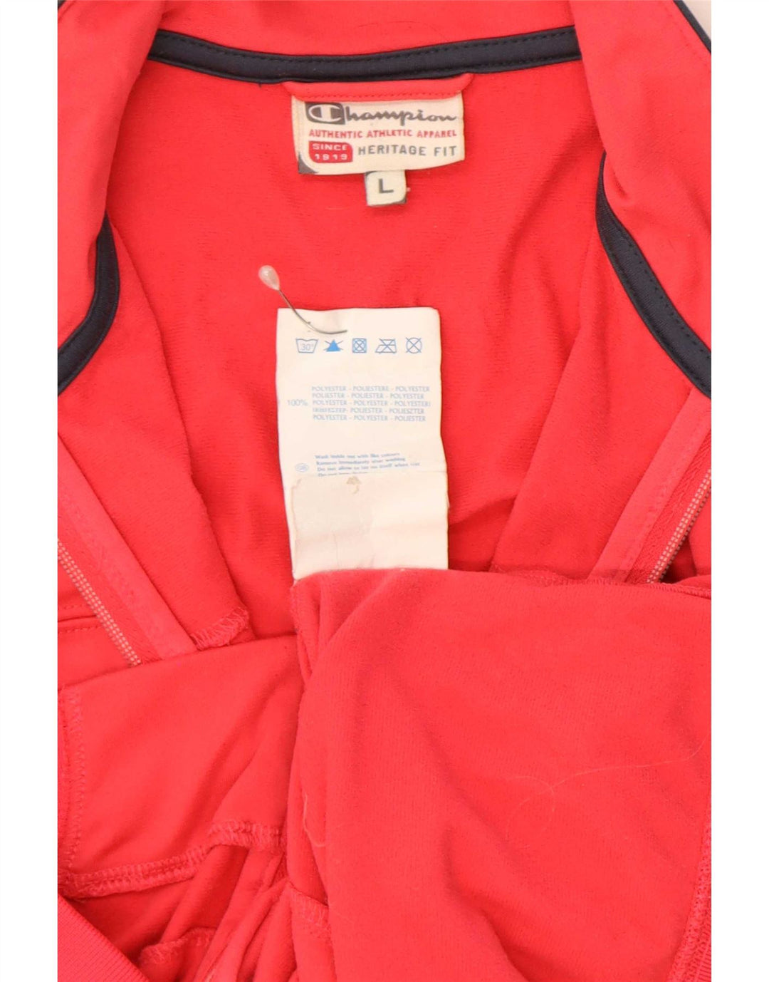 Jaqueta feminina Champion Heritage Fit para treino UK 16 grande poliéster vermelho