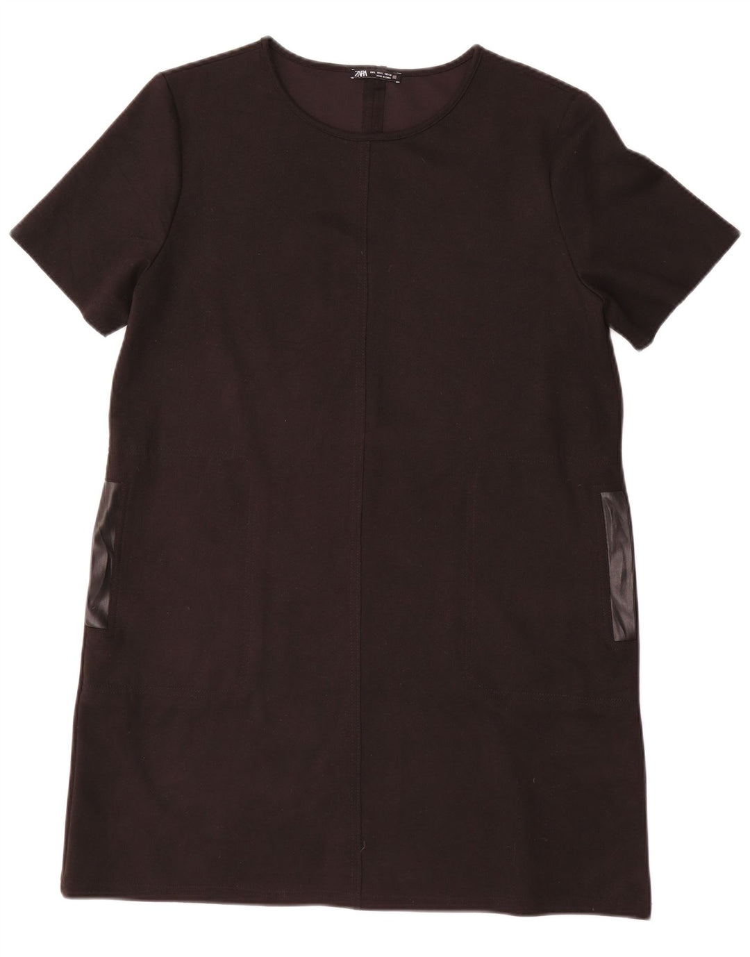 Vestido feminino Zara UK 16 grande poliéster preto