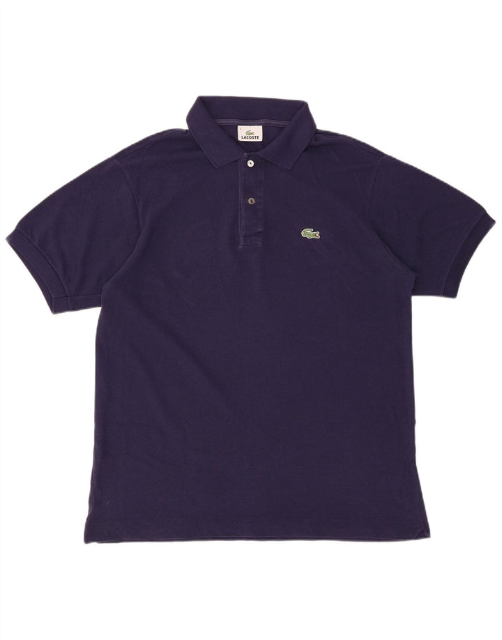 Camisa polo masculina LACOSTE tamanho 4 médio algodão azul marinho