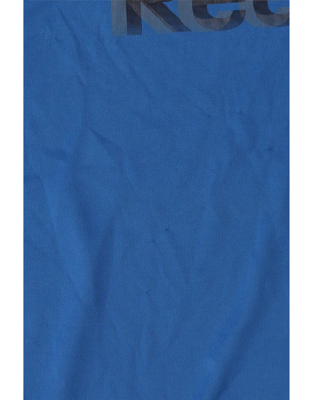 Camiseta gráfica masculina Reebok Top médio azul colorblock poliéster