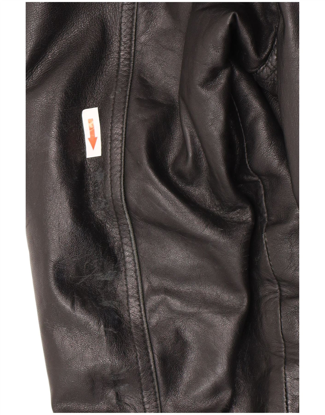 Jaqueta de couro masculina vintage UK 36 pequena couro preto