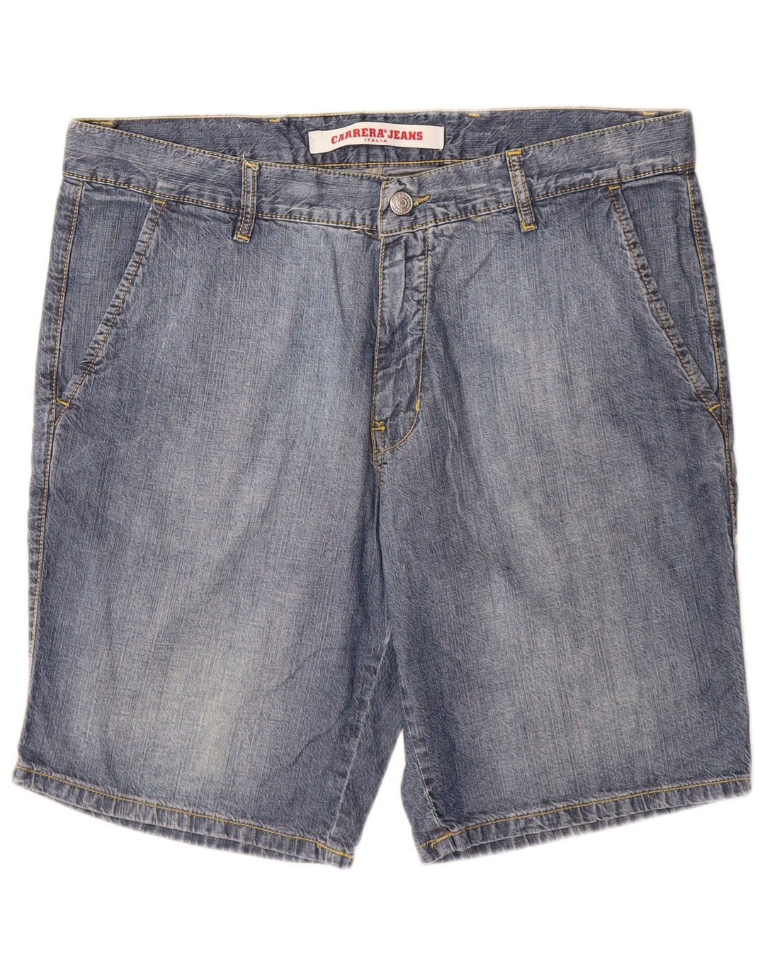 Shorts jeans masculino regular Carrera IT 50 grande W34 azul algodão