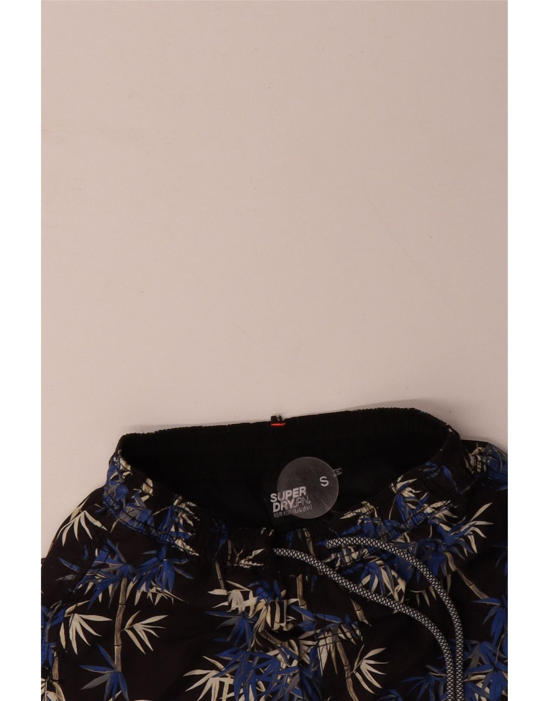 Shorts de natação feminino SUPERDRY pequeno poliéster floral preto