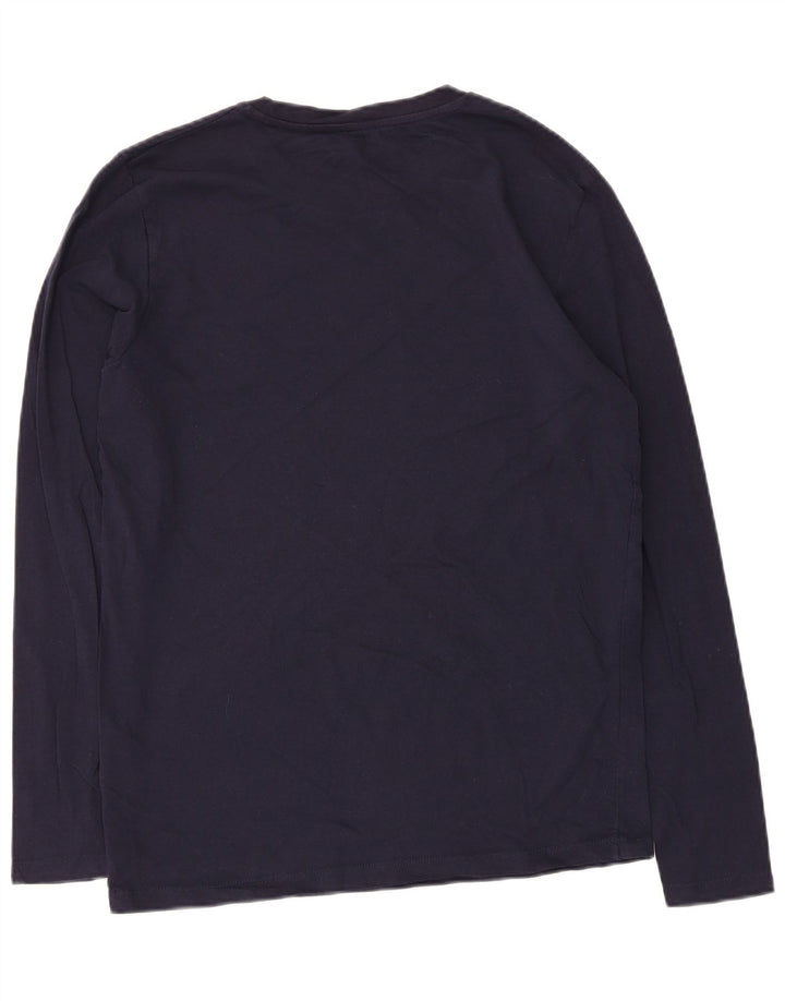 Jack & Jones Top masculino de manga comprida de algodão azul marinho médio